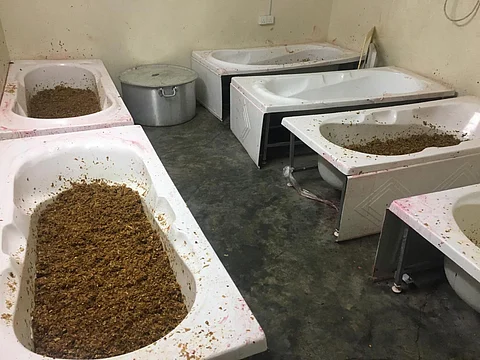 بلدية جنوب جدة تداهم منزلاً شعبياً وتضبط 250 علبة معسل مجهولة المصدر