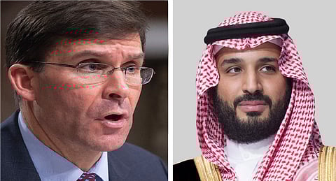 وزير الدفاع الأمريكي في اتصال هاتفي بولي العهد: ندعم السعودية ضد الاعتداءات.. وندرس الخيارات