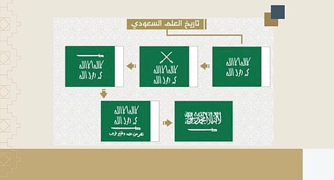 "دارة الملك عبدالعزيز" توضِّح حقيقة المعلومات المغلوطة المتداولة عن العَلَم السعودي