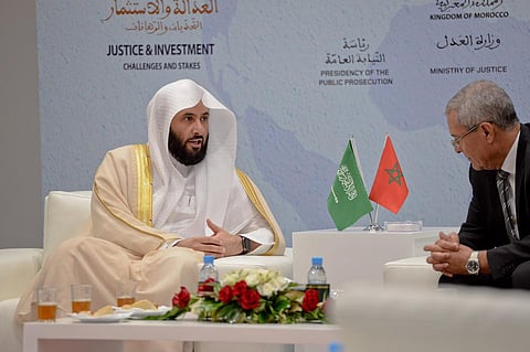 "الصمعاني" يلتقي نظيره المغربي على هامش مؤتمر مراكش للعدالة