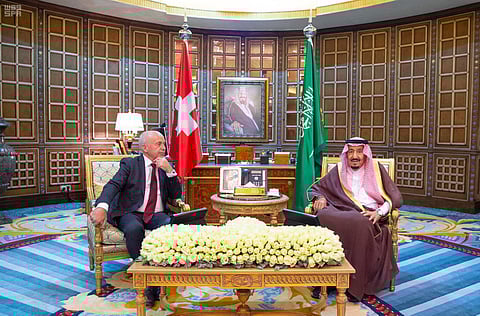 الملك يبحث مع الرئيس السويسري سبل تعزيز علاقات البلدين