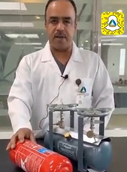 قلبوا "طفاية الحريق" أسطوانة غاز.. فيديو لـ"المواصفات" يحذر من "موقد رحلات"