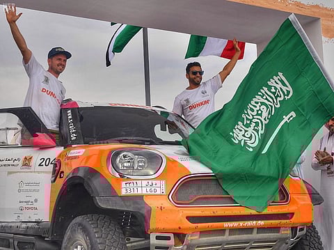 "ابن سعيدان" الأسرع في المرحلة الأولى لرالي العُلا نيوم
