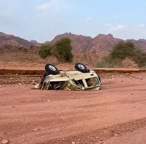 ناجٍ من سيول "جو" في حائل يروي قصة صراعه مع الخطر