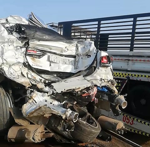 حادث مروع يودي بحياة قائدة مركبة وشقيقتها في جازان