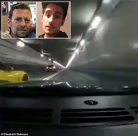 فيديو الأب كشف الواقعة.. شاهد ما جرى بين أمريكي وابنه في نفق لينكولن