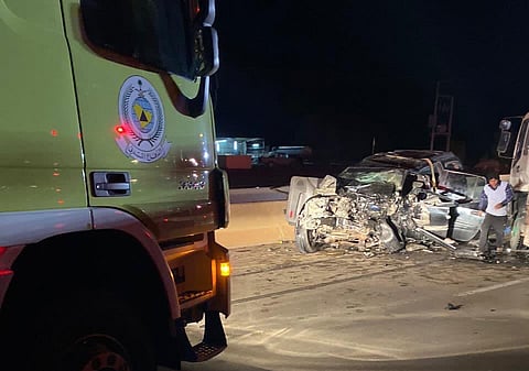 شاهد .. وفاة 3 أشخاص وإصابة 7 آخرين في حادث سير مروِّع شرق بريدة