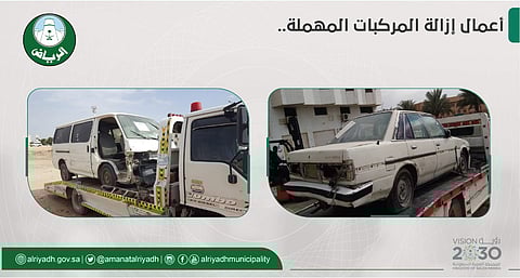 "أمانة الرياض" تُزيل 3346 مركبة مهملة وتالفة خلال يناير