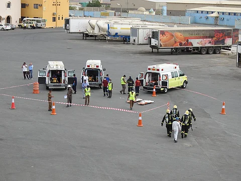 "مدني رابغ" ينفذ فرضية إطفاء وإخلاء بالمنطقة الصناعية