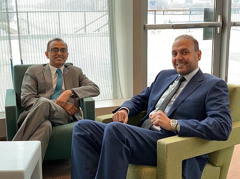 "منزلاوي" يلتقي بنائب مندوب الهند لدى الأمم المتحدة ويبحثان التعاون المشترك
