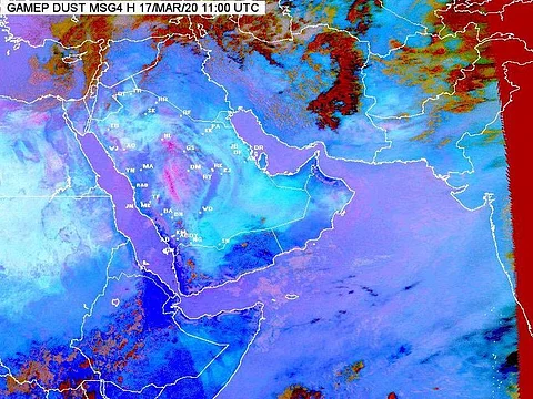 صور الأقمار الصناعية: أتربة مثارة تؤثر بـ4 مناطق
