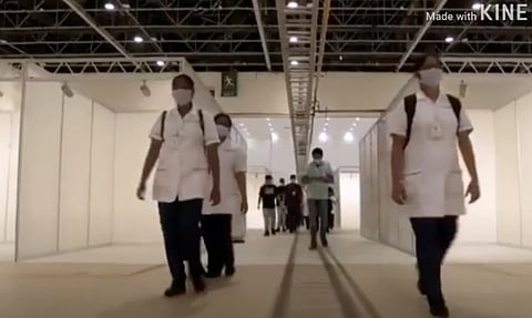 بالفيديو.. سوق السفر العربي بدبي يتحول إلى أكبر مستشفى ميداني لمكافحة كورونا