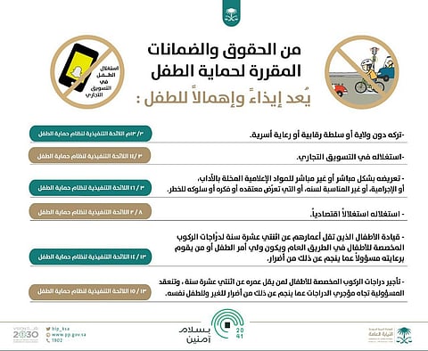 شرعاً ونظاماً.. "النيابة" تستعرض الحقوق والضمانات المقررة لصالح الطفل