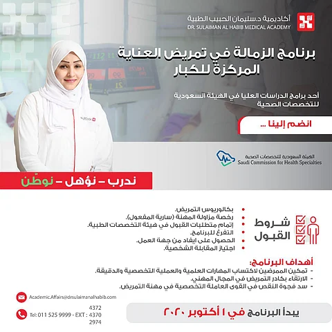 أكتوبر المقبل.. أكاديمية "سليمان الحبيب" تُطلق برنامج الزمالة في تمريض العناية المركزة