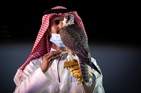 على أرض مهرجان الملك عبدالعزيز.. 739 ألف ريال حصيلة اليوم الثامن لمزاد الصقور