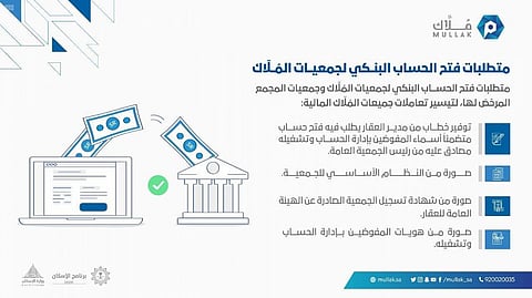 "مُلّاك": تقليص متطلبات فتح الحساب البنكي للجمعيات