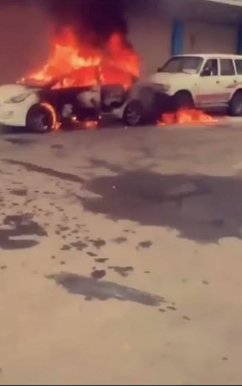 شاهد بطولة مواطن.. أنقذ محطة وقود بمحايل اشتعلت نيران مركبة داخلها