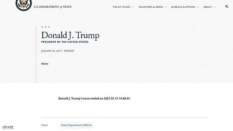 "فترة ترامب انتهت".. جملة غريبة تظهر على موقع الخارجية الأمريكية