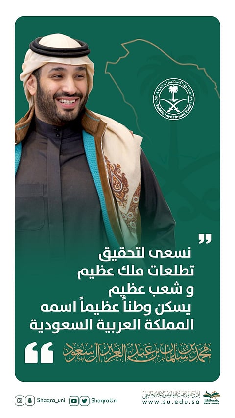 كلمة ولي العهد و"صندوق الاستثمارات".. مضامين يبلورها رئيس جامعة شقراء