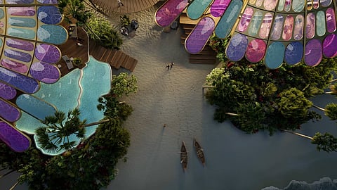 تصاميم "كورال بلوم".. تجربة غامرة تتيح للزوار الشعور بالانسجام مع البيئة الطبيعية