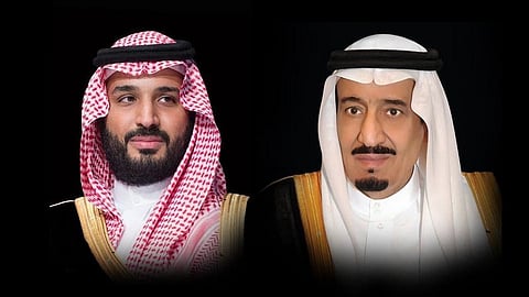 خادم الحرمين الشريفين الملك سلمان بن عبدالعزيز آل سعود وولي العهد الأمير محمد بن سلمان -حفظهم الله-