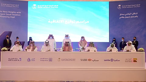 "المؤسسة العامة للخطوط الجوية" توقع اتفاقية مع 6 بنوك لتمويل برنامج زيادة أسطول طائراتها