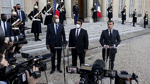 "ماكرون": يجب مغادرة القوات التركية والروسية والمرتزقة الأراضي الليبية في أسرع وقت