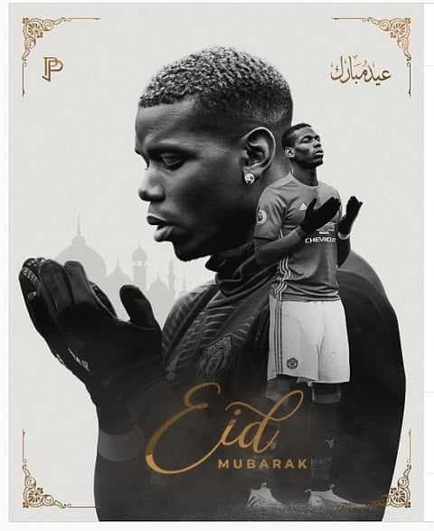 "بوجبا" مهنئًا المسلمين عبر إنستغرام: عيد مبارك