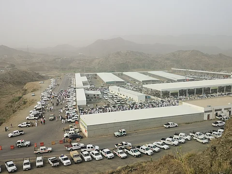 شاهد.. إقبال كبير على سوق محايل عسير للمواشي.. مئات المركبات وآلاف المتسوقين