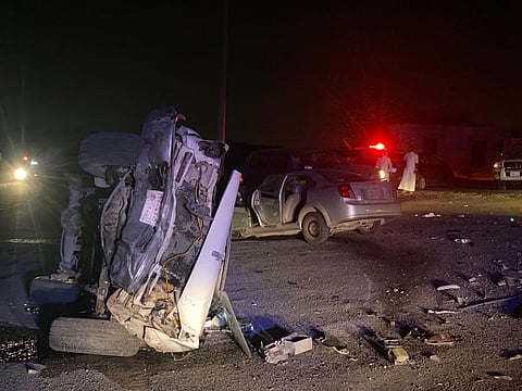 حادث تصادم وانقلاب يخلف 5 إصابات باشرها "هلال مكة"