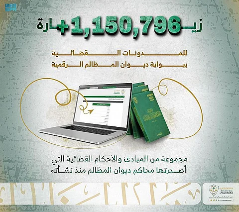 "المدونات القضائية" بديوان المظالم تستقبل أكثر من مليون و150 ألف زيارة