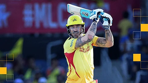 Texas Super Kings star Faf du Plessis batting