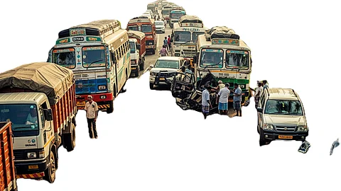 Roads in Ernakulam and Thiruvananthapuram are among the most dangerous, reports highlight high accident rates- representative AI image