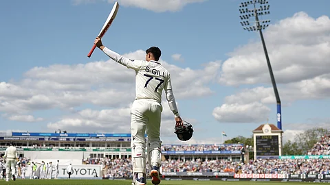 Captain Shubman Gill's double century celebration