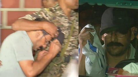 आजाद मलिक को कोर्ट ले जाते ईडी अधिकारी