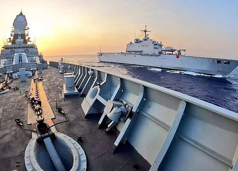 भारतीय नौसेना ने पोत विध्वंसक अभ्यास किया