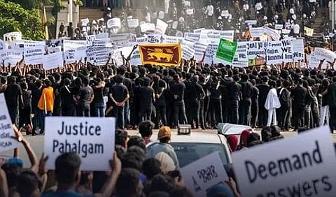 श्रीलंका : तमिल राजनीतिक समूह ने पहलगाम आतंकी हमले के खिलाफ किया प्रदर्शन