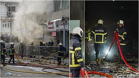 मुंबई में कपड़ों के शोरूम में लगी भीषण आग