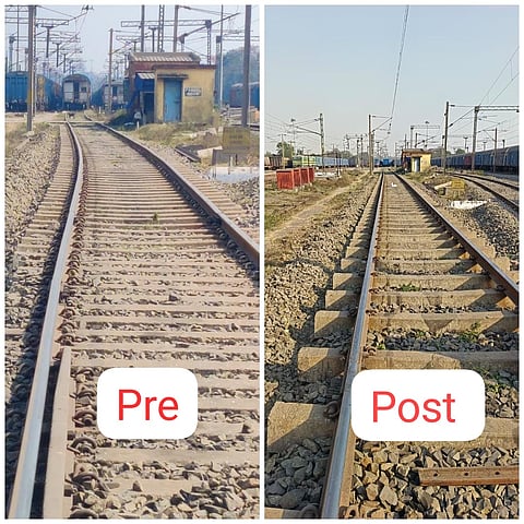 रेलवे ट्रैक को ठीक करके सुरक्षित और तेज बनाया गया