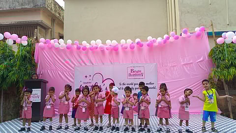 School children performing dance