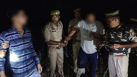 पुलिस की गिरफ्त में आरोपी