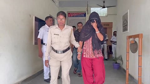 Accused woman in police custody
