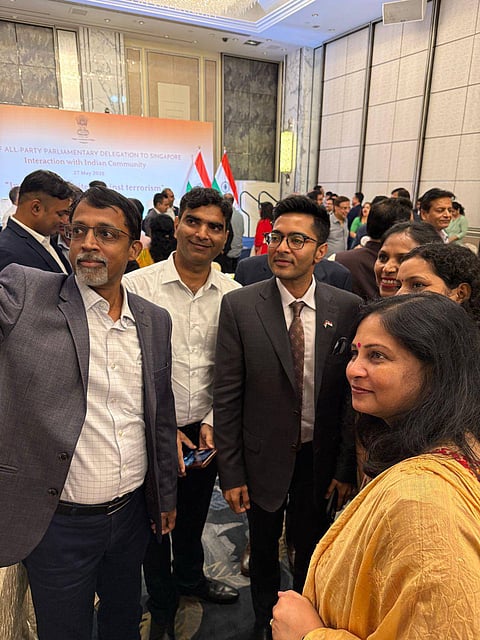 Abhishek Banerjee with the Indian Diaspora in Singapore