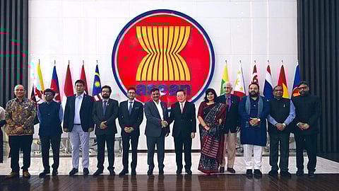Abhishek Banerjee in Jakarta with Indian Delegation