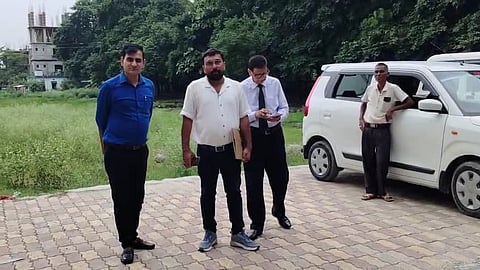 Labour union and Dalsingpara tea garden officials participating in the meeting