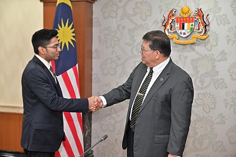 Abhishek Banerjee with Speaker of Malaysian Parliament