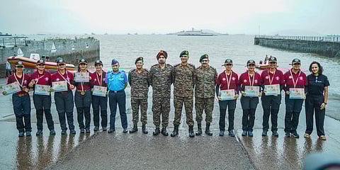तीनों सेनाओं का महिला समुद्री नौकायन अभियान दल स्वदेश लौटा