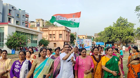 राजनैतिक जनसंवाद कार्यक्रम के तहत भाजपा की विफलता को जनता के सामने रखा गया