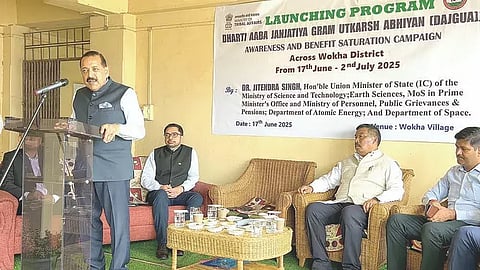 धरती आबा जनजातीय ग्राम उत्कर्ष अभियान की शुरुआत करते केंद्रीय विज्ञान एवं प्रौद्योगिकी मंत्री डॉ. जितेंद्र सिंह