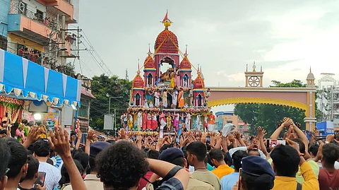 श्रीरामपुर के महेश की 629 वीं रथयात्रा में उमड़ी भक्तों की भीड़